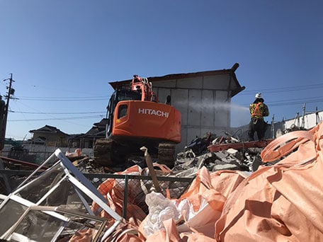 県営住宅コンクリート住宅の解体後