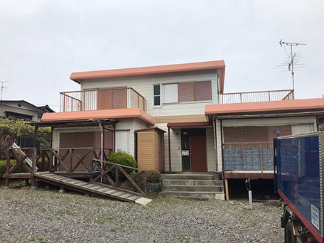 諏訪市鉄骨一軒家の解体前