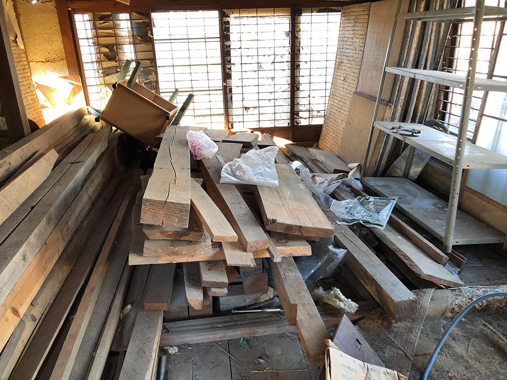 茅野市木造一軒家解体前3